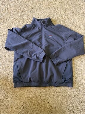 Figs Men's Navy Half-Zip Lightweight Jacket